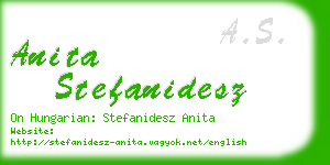 anita stefanidesz business card